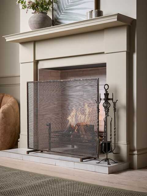 Antique Bronze Fire Screen - image 1