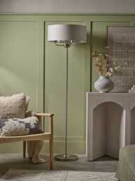 Brushed Silver Triple Bulb Floor Lamp - thumbnail 1