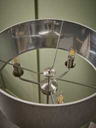 Brushed Silver Triple Bulb Floor Lamp - thumbnail 3