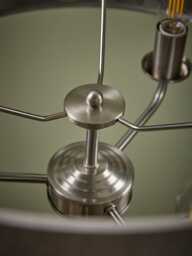 Brushed Silver Triple Bulb Floor Lamp - thumbnail 4
