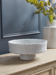 Footed Textured Decorative Bowl - thumbnail 1