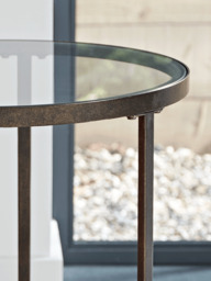 Glass Display Side Table - Aged Bronze - thumbnail 4