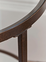 Glass Display Side Table - Aged Bronze - thumbnail 5