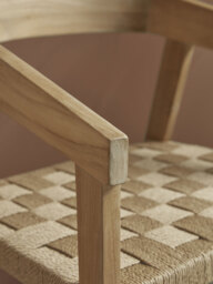 Curved Back Teak Dining Chair - thumbnail 3