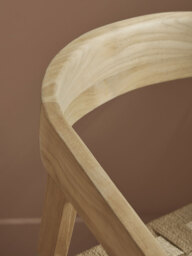 Curved Back Teak Dining Chair - thumbnail 4