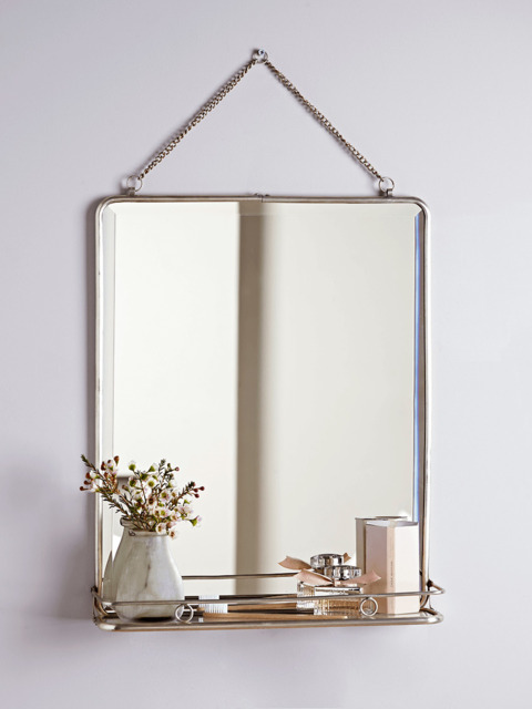 Antique Silver French Folding Mirror - Large - image 1