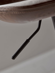 Two Faux Leather Counter Stools - Brown - thumbnail 5