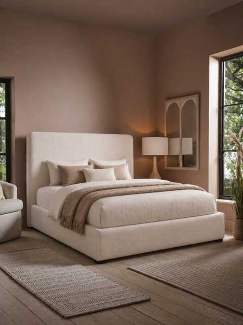 Natural Nils Ottoman Storage Bed - King - image 1