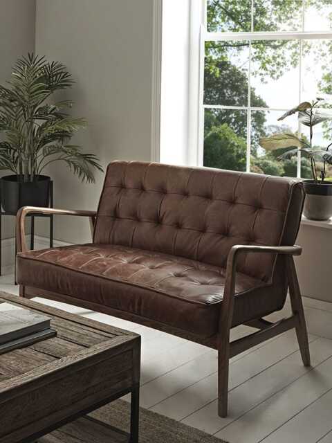 Mid Century Sofa - Leather - image 1