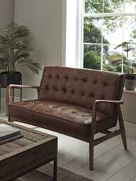 Mid Century Sofa - Leather - thumbnail 1