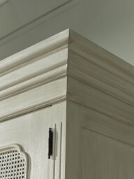 White Rattan Display Cabinet - thumbnail 3