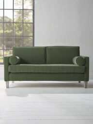 Toulon Two Seater Sofa - Agave Opulent Cotton Velvet - thumbnail 4