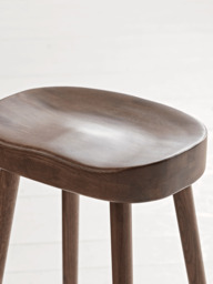 Weathered Oak Counter Stool - Walnut Effect - thumbnail 2