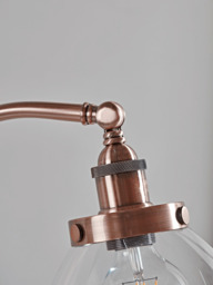 Domed Glass Floor Lamp - Copper - thumbnail 4