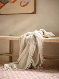 Chalk Cotton Throw - thumbnail 2