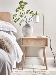 Chevron Oak Side Table - thumbnail 4