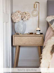 Chevron Oak Side Table - thumbnail 5