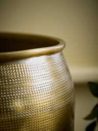 Two Embossed Planters - Brass - thumbnail 3