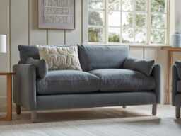 Edmonton Two Seater Sofa - Charcoal Velvet - thumbnail 3