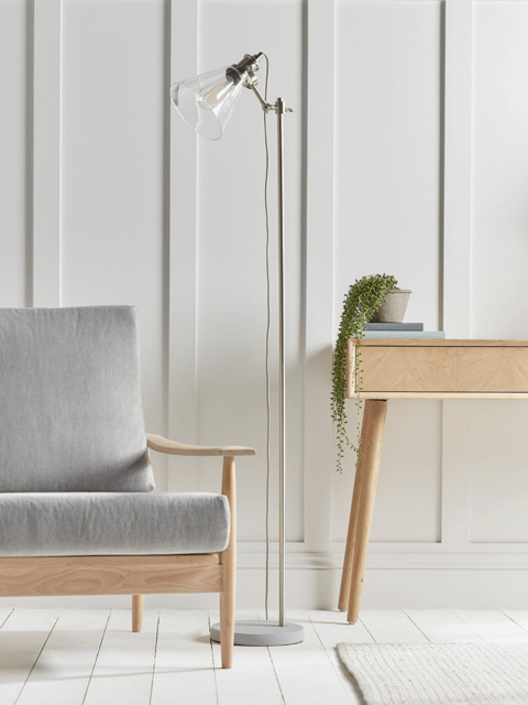 Glass & Concrete Floor Lamp - image 1