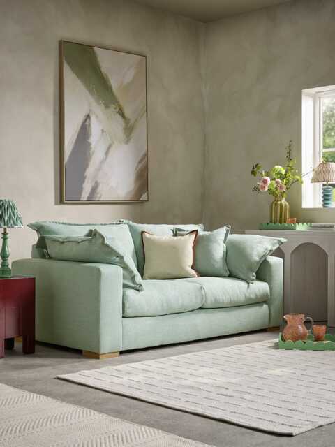 Nordby Three Seater Sofa - Cyan Velvet - image 1