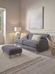 Reine Two Seater Sofa - Soft Eau De Nil Cotton Stripe - thumbnail 1