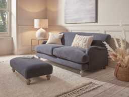 Reine Two Seater Sofa - Soft Eau De Nil Cotton Stripe - thumbnail 3