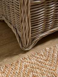 Round Rattan Storage Bench - Small - thumbnail 4