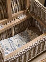 Round Rattan Storage Bench - Small - thumbnail 5