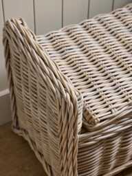 Round Rattan Storage Bench - Small - thumbnail 3