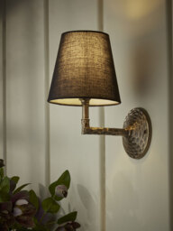 Hammered Antique Brass Wall Light - thumbnail 2