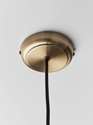 Domed Glass Pendant - Brass - thumbnail 5