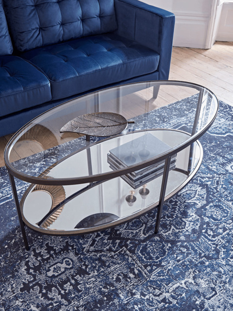 Glass Display Coffee Table - Aged Bronze - image 1