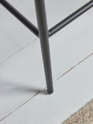 Two Bouclé Counter Stools - Black - thumbnail 4