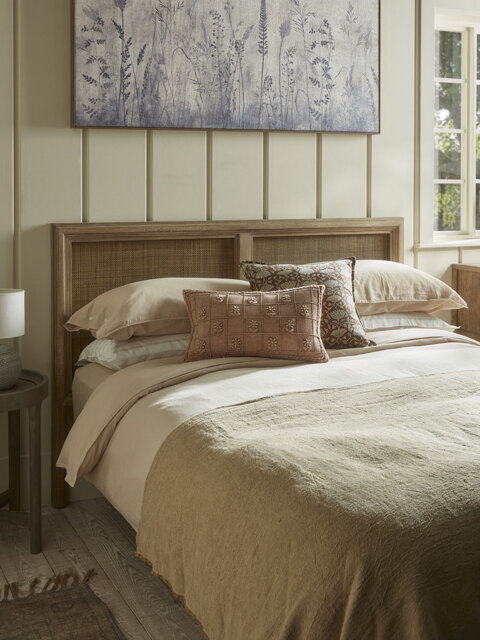 Aged Wicker Headboard - image 1