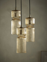 Three Ariane Glass Pendants - Amber