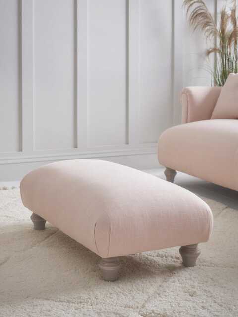Artes Ottoman - Soft Eau De Nil Cotton Stripe - image 1
