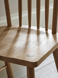 Two Bergen Oak Dining Chairs - Natural - thumbnail 2