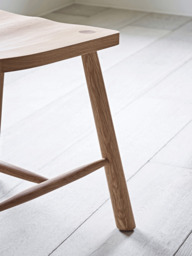 Two Bergen Oak Dining Chairs - Natural - thumbnail 3