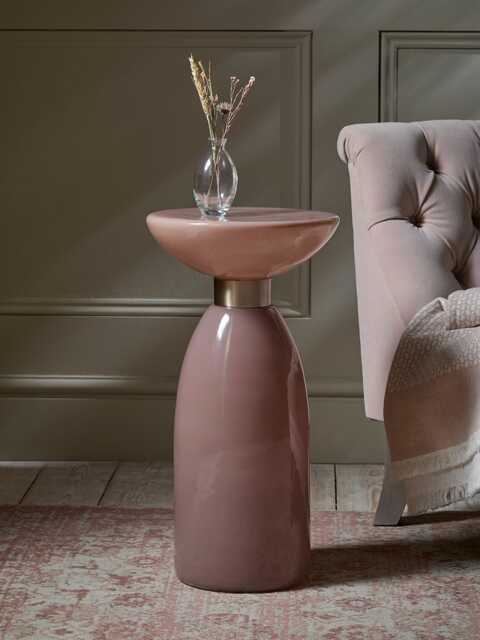 Enamelled Blush Side table - image 1