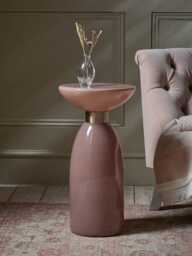 Enamelled Blush Side table