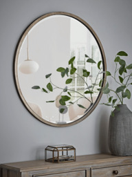 Burnished Silver Bevelled Round Mirror - Large - thumbnail 4