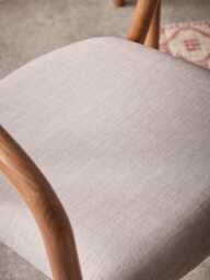 Walnut Upholstered Dining Chair - Set of 2 - thumbnail 5