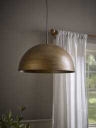 Hammered Brass Dome Pendant