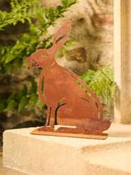 Rusty Hare Garden Ornament - thumbnail 1