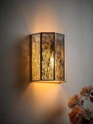 Faceted Mercury Glass Wall Light - thumbnail 2