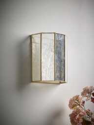 Faceted Mercury Glass Wall Light - thumbnail 1