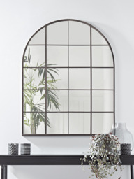 Black Arched Window Mirror - thumbnail 1