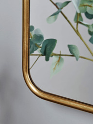 French Rectangle Wall Mirror -  Brass - thumbnail 3
