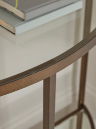 Glass Display Console Table - Aged Bronze - thumbnail 2